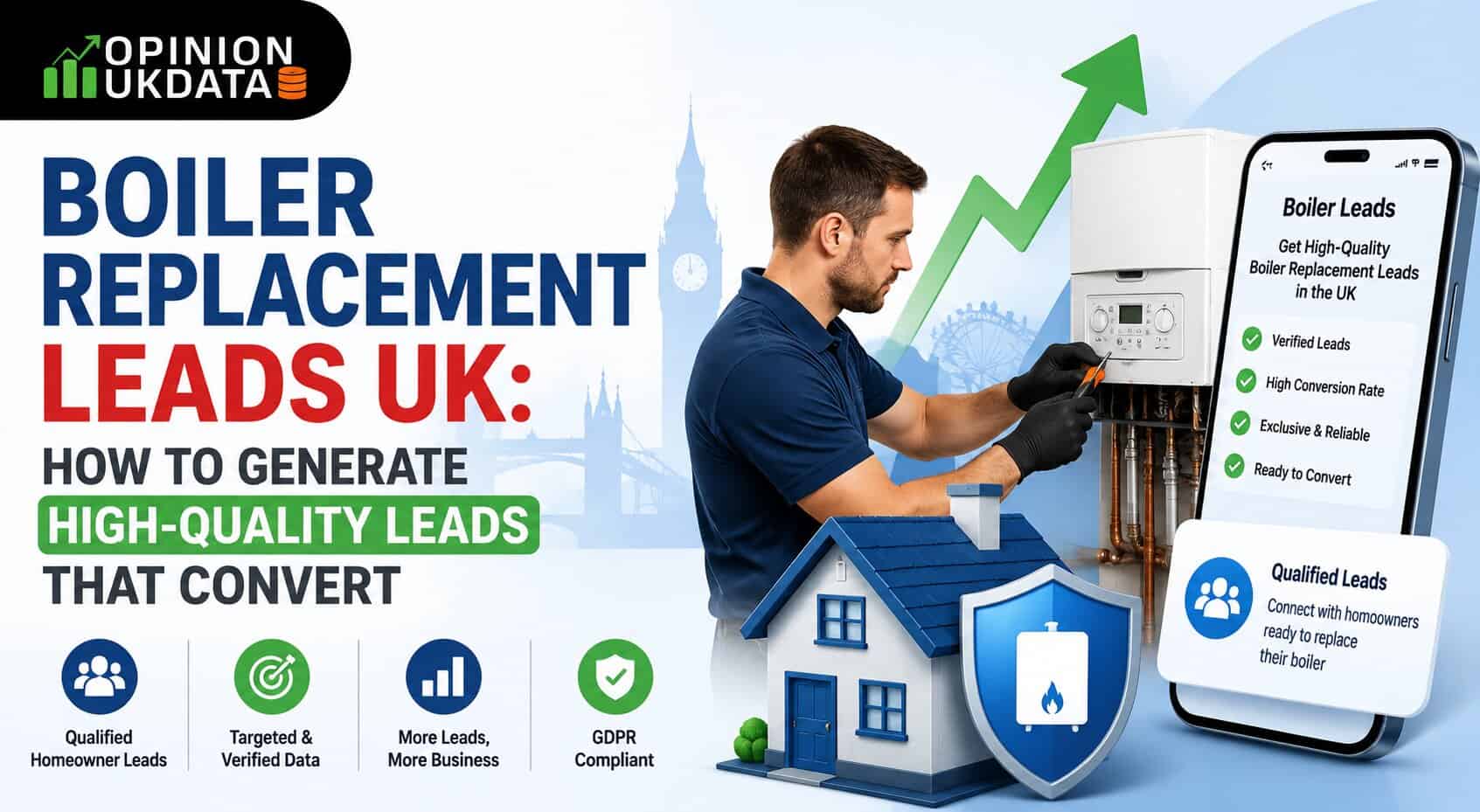 Boiler Replacement Leads UK for heating installers and qualified homeowner lead generation